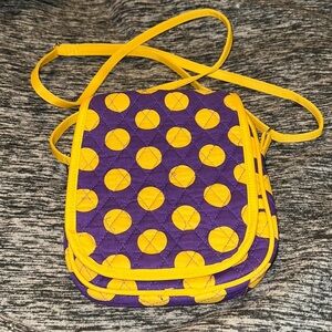 Belvah Small Messenger Bag Purple Gold